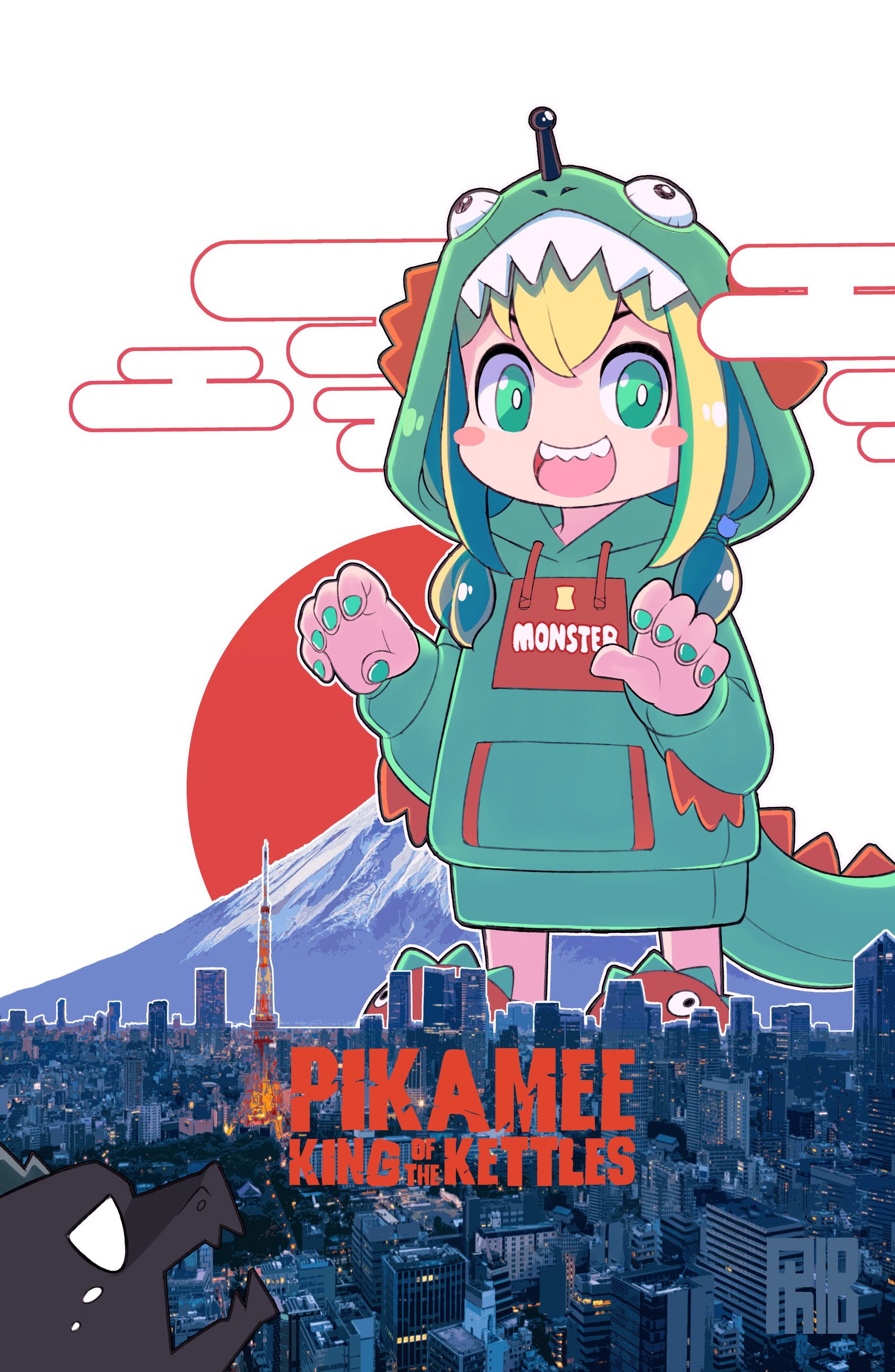 pikamee anime new  Sticker for Sale by SRTart